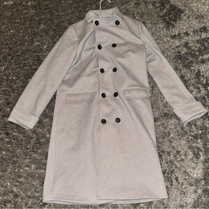 Men's Double-Breasted Gray Coat